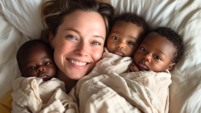 White Woman Gives Birth to Black Triplets, Husband Leaves. But Years Later, She Gets a Surprise… - YouTube
